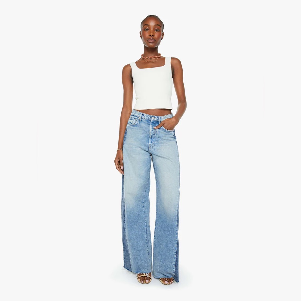 MOTHER Light Blue Flare & Wide Leg Jeans